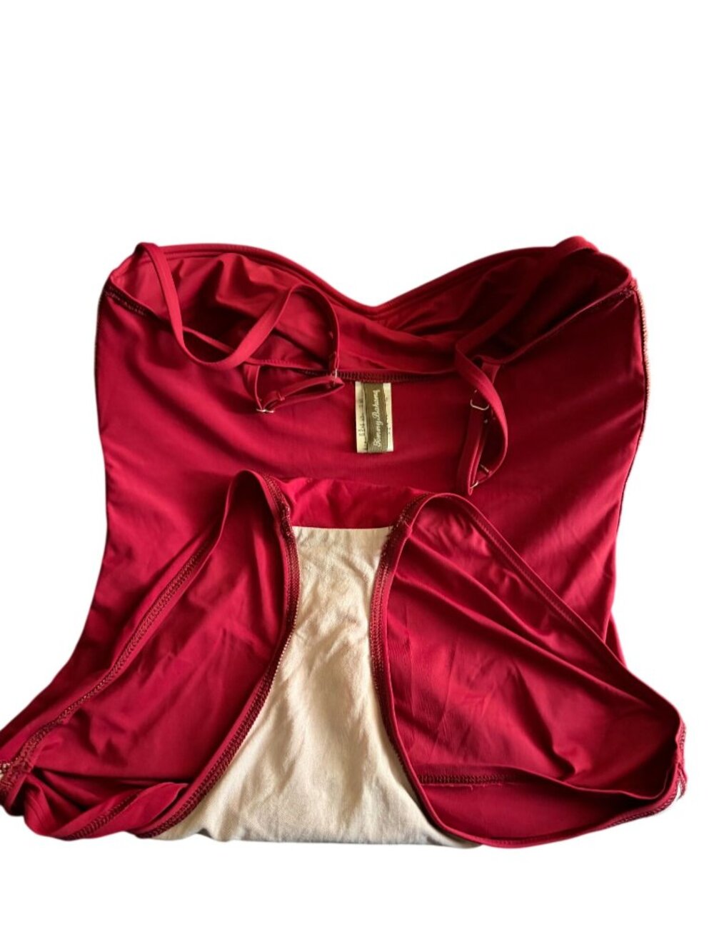 Tommy Bahama Womens Raspberry Swim Bathing Suit Rauch Twist Top Slim Straps 12 - Picture 11 of 11